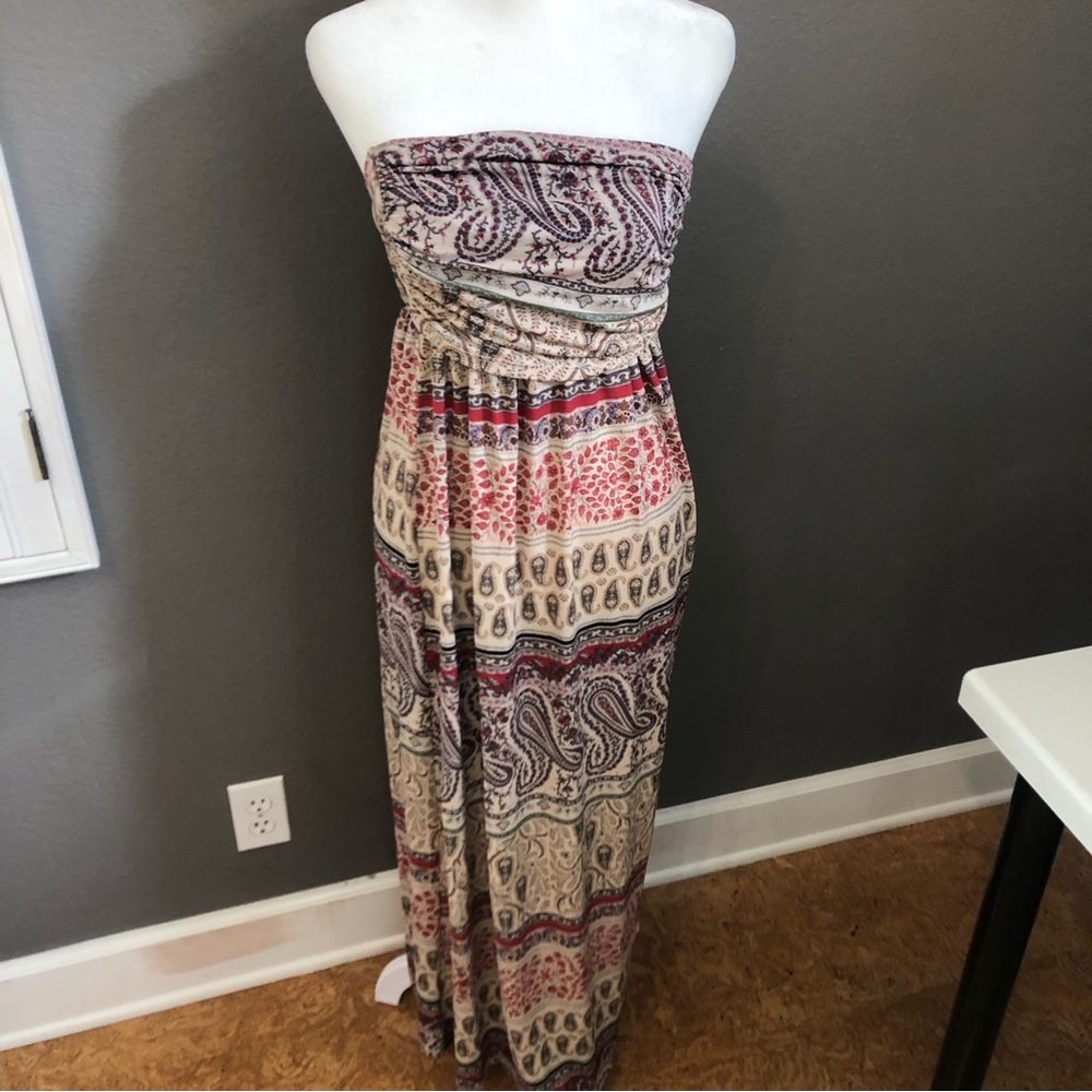 Lime & Chili Strapless Maxi Dress Small